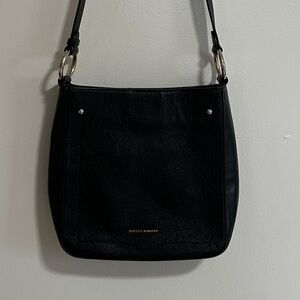 Rebecca Minkoff Black Leather Crossbody Purse, Adjustable Strap, 9" x 9"